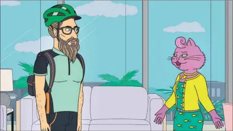  ?? Netf lix ?? PRINCESS
Carolyn meets with former assistant Judah in “BoJack Horseman.” The show predicted real life Hollywood assistants’ issues.