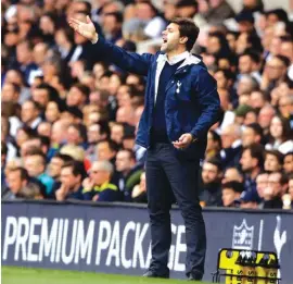  ??  ?? Tottenham Hotspur manager Mauricio Pochettino Photo: AP