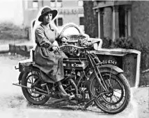  ??  ?? Seen in February 1919 and ridden by a suitably dressed lady, this tradesman’s BSA delivery outfit belonged to Midlands baker Mr S Jones.