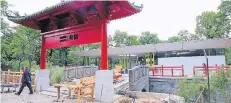  ?? FOTO: DPA ?? Noch wird gebaut: das neue Panda-Gehege in Berlin.