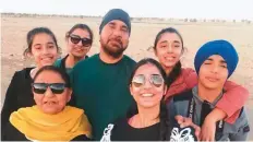  ??  ?? ■ Pavneet Kaur with her family — father Gurnam Singh, mother Jaspal Kaur, brother Mehardeep Singh, sisters Jaskirat and Mannat Kaur and grandma Gurdev Kaur.