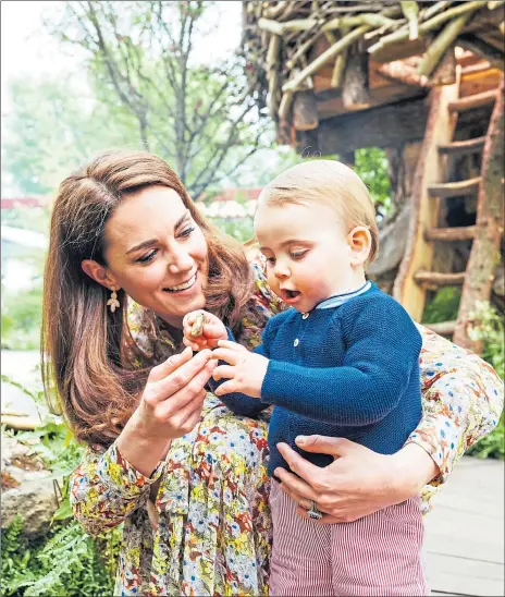  ??  ?? Kate with Prince Louis on visit to Chelsea Flower Show last year