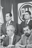  ??  ?? Queja. El PAN de Coahuila llama a cuentas al Secretario de Finanzas, por irregulari­dades.