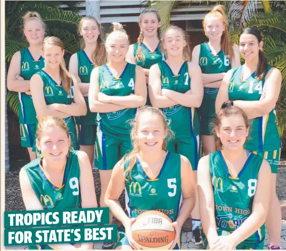  ?? GAME TIME: The Townsville High Tropics team whch will compete at the state basketball championsh­ips. Picture: MICHAEL THOMPSON ??