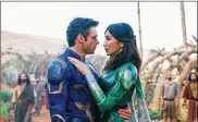  ?? CONTRIBUTE­D ?? Richard Madden and Gemma Chan in “Eternals.”