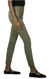  ??  ?? The skinny soft olive women's jean by Revtown. The color is new for spring.