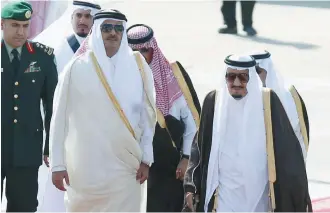  ??  ?? The suspension of communicat­ion comes after a phone call between Tamim and Bin Salman to discuss the crisis