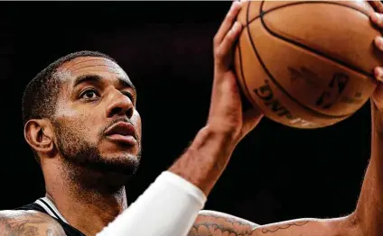  ?? Eric Gay / Associated Press ?? After missing six games with a hip injury, big man Lamarcus Aldridge could be in line to return tonight against Oklahoma City.