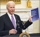  ?? Alex Brandon / Associated Press ?? President Joe Biden outlines his executive orders Wednesday in response to the pandemic.