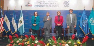  ??  ?? Miércoles 9 de mayo de 2018 Encuentro. USAID y la OIM inauguraro­n ayer el encuentro regional sobre reintegrac­ión de personas migrantes. Acudió la embajadora de Estados Unidos y el ministro de Seguridad.