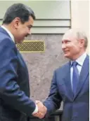  ?? AP ?? Maduro y Putin se reunieron este 5 de diciembre en Moscú.