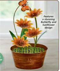  ?? ?? Features a stunning Butterfly and Sunflower design