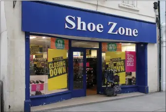  ??  ?? Shoe Zone on South Main Street.