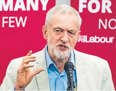  ?? Picture: PA. ?? Labour leader Jeremy Corbyn has pledged to introduce four new bank holidays into each year.
