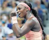  ?? ANDREW GOMBERT/EPA ?? Sloane Stephens defeated Venus Williams 6-1, 0-6, 7-5 on Thursday to earn a berth in the finals of the U.S. Open.