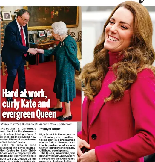  ?? ?? All smiles: Kate on a visit to a school in north-west London