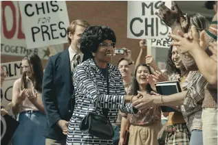  ?? (Glen Wilson/ Netflix/ TNS) ?? Regina King as Shirley Chisholm in "Shirley."