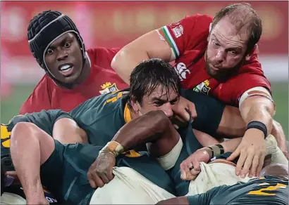  ?? ?? The British and Irish Lions were ultimately beaten on tour in South Africa last year