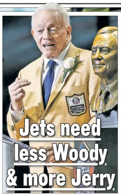  ?? AP ?? FRESH START: The Jets need new CEO Christophe­r Johnson to be more hands-on like Hall of Famer Jerry Jones.