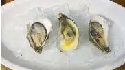  ??  ?? Irish Gallagher oysters.