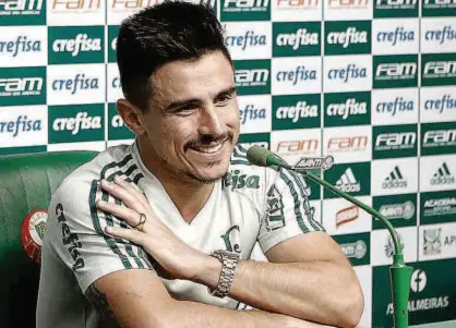  ?? Cesar Greco/ Ag. Palmeiras / Divulgação ?? Willian Bigode vai fazer seu primeiro clássico pelo Verdão no Morumbi, contra o São Paulo, e crê que sua equipe derrubará o tabu de 23 jogos (14 vitórias e nove empates) sem vencer o Tricolor em seu estádio