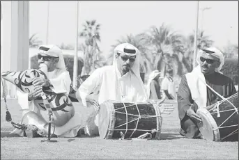  ?? Photo by Anwar Daifallah ?? A folkloric group performs on Tuesday to mark Kuwait’s Liberation Day.