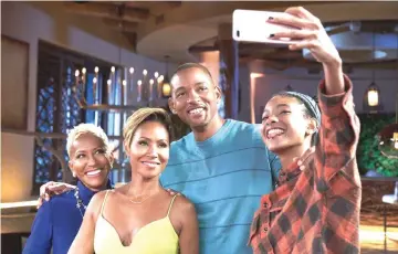  ?? — Courtesy of Red Table Talk ?? From left: Adrienne Banfield-Jones, Jada Pinkett Smith, Will Smith and Willow Smith.