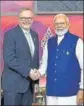  ?? ?? PM Narendra Modi with Australian PM Anthony Albanese at the G20 summit.