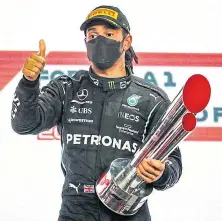  ?? ?? Lewis Hamilton says he feels positive about title race.