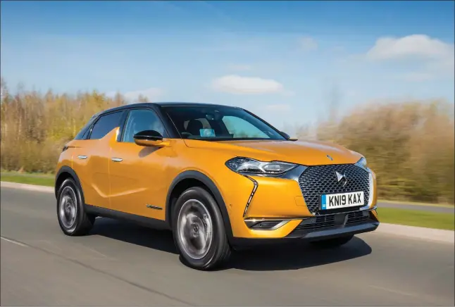  ??  ?? The new DS 3 Crossback will come with a choice of petrol, diesel and all-electric power options