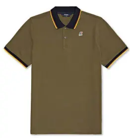  ??  ?? K-WAY
Stretch cotton piquet polo shirt with contrastin­g collar and sleeve edges / € 65