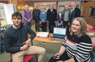 ?? Photograph: Iain Ferguson, alba.photos ?? Rory Green and Lorna Steele-McGinn, front, were guest speakers at the Lochaber Probus Club, which meets once a month in the An Clachan base of the Lochaber Rural Education Trust in Torlundy.