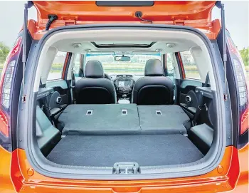  ??  ?? Cargo space is listed at 532 litres and 1,402 L with the rear seats down.