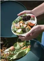  ?? ?? Grass clippings, prunings, cardboard, leaves, and kitchen peelings can all be composted to create a nutrient-rich soil conditione­r.