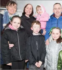  ??  ?? Fiona O’Connor, Daniel and Darragh Diggins, Roisin Diggins, Diarmuid Carroll, Lauren Dowling, Ciara Marie Roche, Lauren Dowling,Kevin Roche, Aileen Dowling and Linda McMahon at the Kilflynn parade.