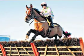  ??  ?? Swamped: Faugheen and Paul Townend before pulling up at Leopardsto­wn