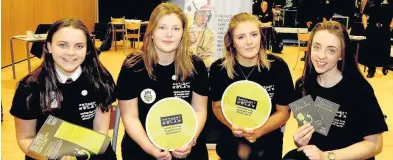  ??  ?? Campaign Balfron pupils Katie MacLaren, Sophie McElrath, Lauryn MacColl and Rebecca Ross