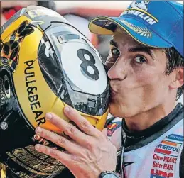  ?? GEMUNU AMARASINGH­E / AP ?? Marc Márquez ja té vuit títols mundials