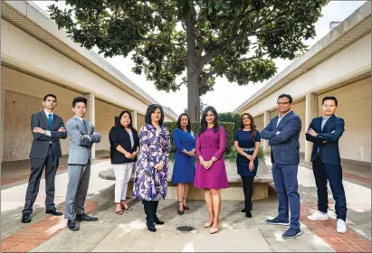  ??  ?? From left to right: Veeral Shah, John Tran, Deanna Deguzman, Sheeba Sharma, Ileen Pham, Jayashree Mishra, Sarika Singh, Samit Shah, Bryan Pham