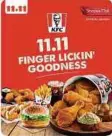  ??  ?? NIKMATI hidangan KFC dengan diskaun terbaik melalui tawaran Buy 1 Free 1 dan Shocking Sales di Shopee.