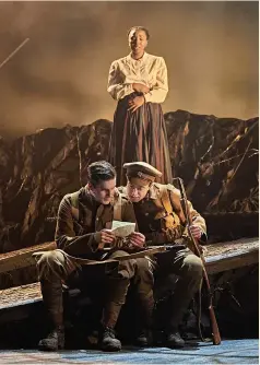  ?? ?? Liyah Summers as Molly, Daniel Boyd as Charlie and Daniel Rainford as Tommo in Private Peaceful