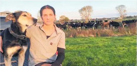  ??  ?? Former Te Puke High School student Dayna Rowe is about to become manager of a 1000-cow farm at Pongakawa.