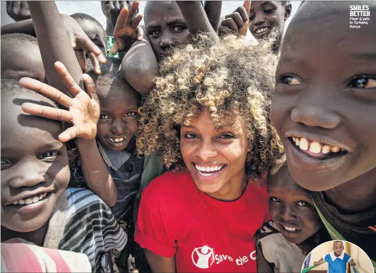  ??  ?? SMILES BETTER Fleur & pals in Turkana, Kenya