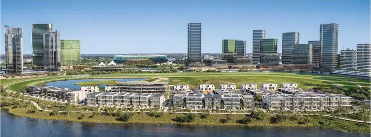  ?? PICTURES: GOLDEN SEDAYU ?? Located by the Swan River, Burswood Point spans 38ha in total