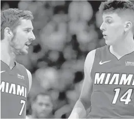  ?? DAVID ZALUBOWSKI/AP ?? Heat guard Goran Dragic has found his rhythm in recent weeks, including alongside Tyler Herro.