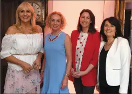 ??  ?? Miriam O’Callaghan RTÉ, Anne O’Leary CEO Vodafone Ireland, RTÉ presenter Katie Hannon from Duagh and Joan O’Connor, Women in Media organiser.