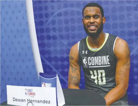  ??  ?? The Raptors took big man Dewan Hernandez, who averaged 11.4 points and 6.6 rebounds per game as a sophomore at Miami, after he performed well in pre-draft workouts. Michael hickey/getty images/files