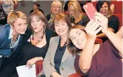  ??  ?? Friendly with the Tories and tough with Labour critics, Phillips, above, is an unconventi­onal MP. Below, with (from left) Labour’s Yvette Cooper, Harriet Harman and Kezia Dugdale