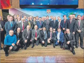  ?? FOTO: FCB ?? La Confederac­ió Mundial de Penyes nació en 2015