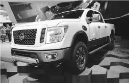  ?? Handout / Nisan ?? The 2016 Nissan Titan XD debuted at the Detroit auto show.